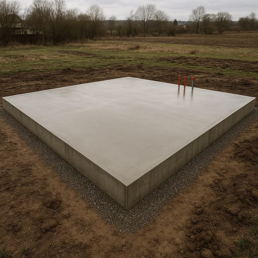 Монолитная фундаментная плита 10×10